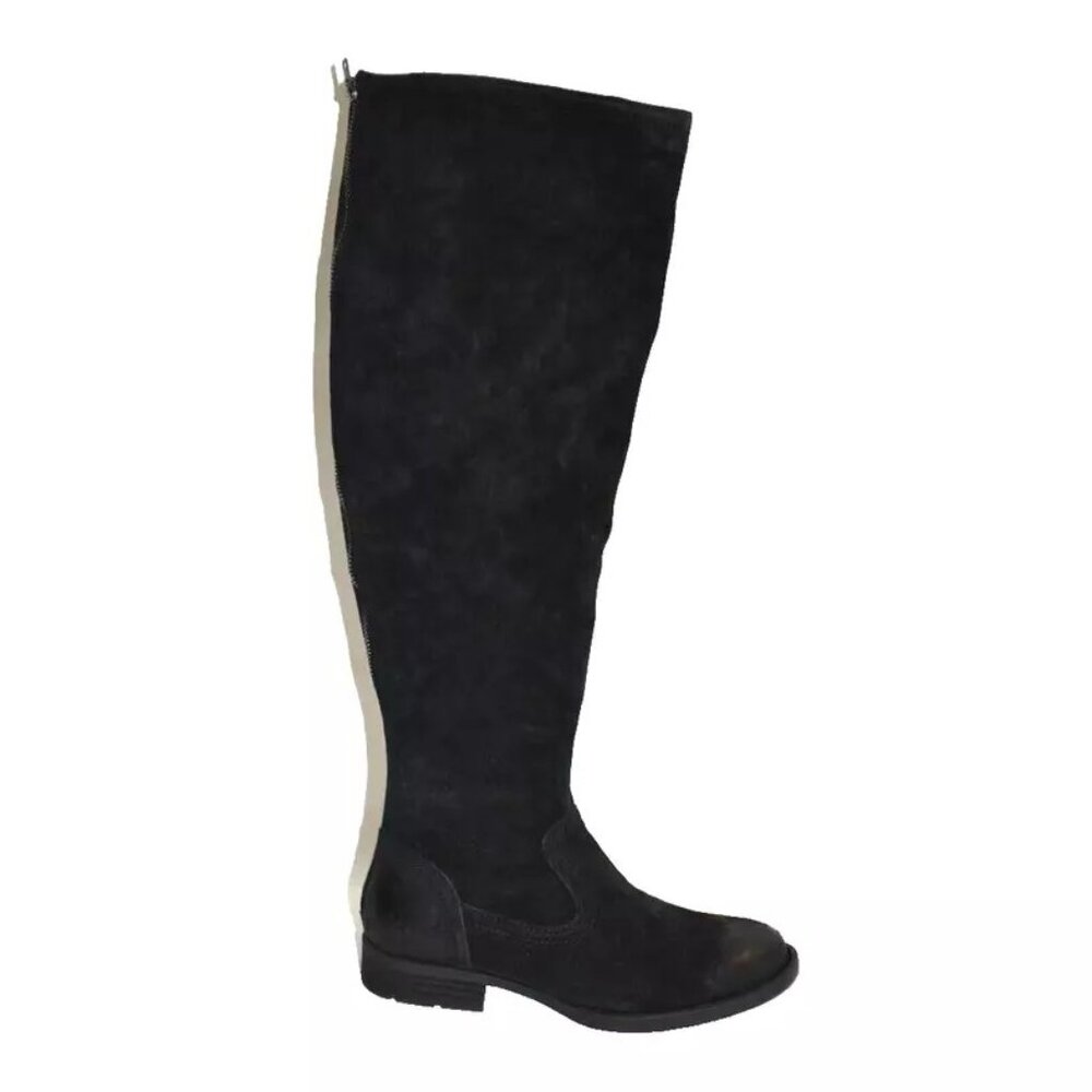 NEW! Born Borman Over the Knee Boot Black Distressed Suede Size 8 DD445